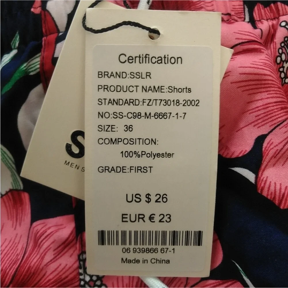 Men's Floral Swim Shorts Vogue Life Hawaiian Tropical Swimwear Beach Pool Trunks